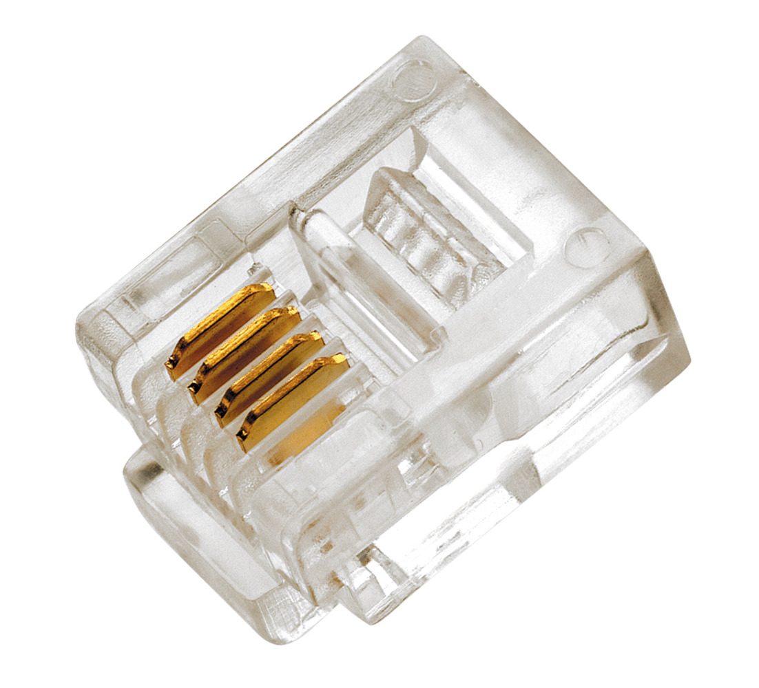 Phích cắm mô-đun RJ 11, không chắn cho dây dẫn linh hoạt, 100 miếng