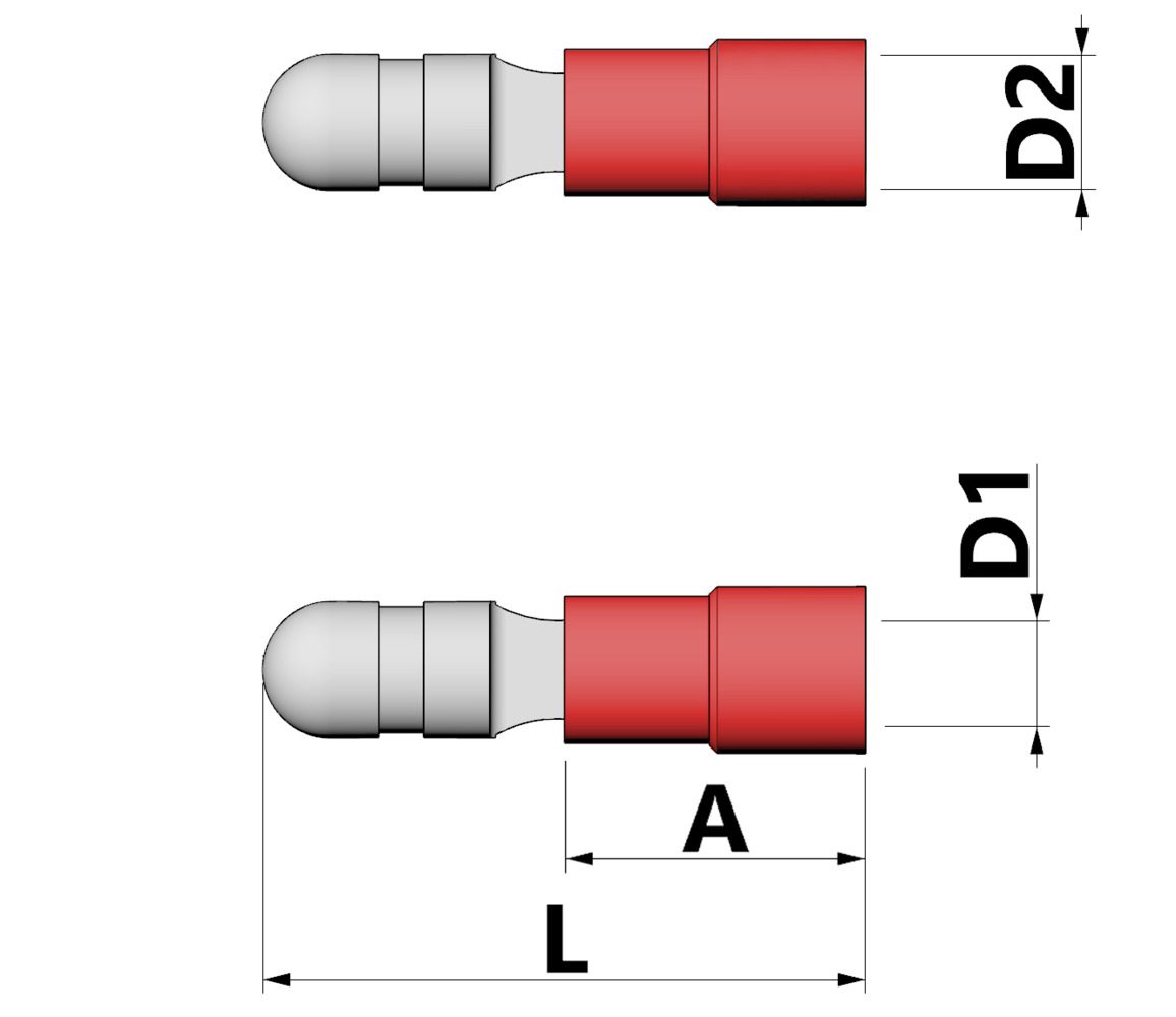 Phích cắm tròn, cách điện, tiết diện/kích thước phích cắm 4 - 6 mm²/5 mm thumbnail 2