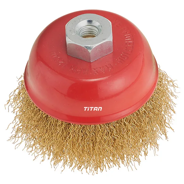 Bàn chải inox tròn FERVI STFx, ø60-120mm, size bulong M14, chén cước inox thumbnail 2