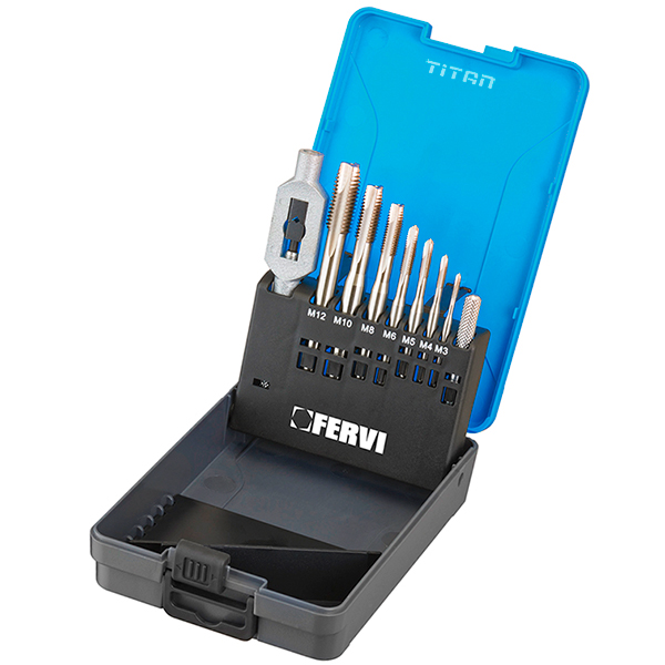 Bộ taro máy, ren trong M312/P, 8 chi tiết gồm size M3 đến M12