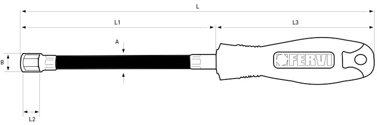 Bản vẽ tay vặn tua vít có nam châm
