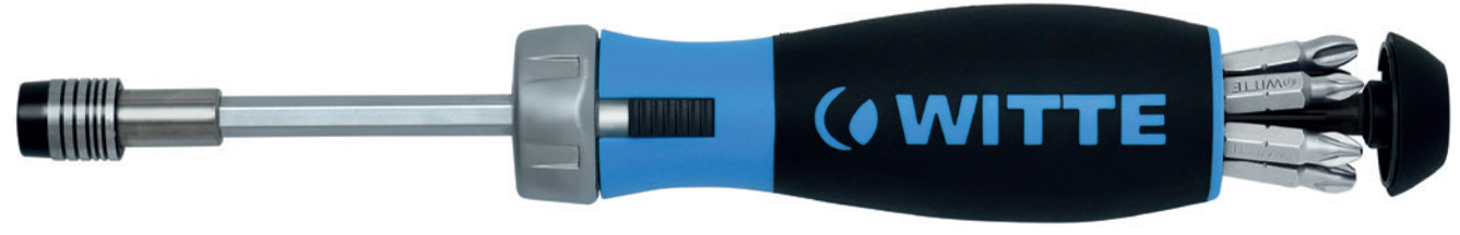 468021 Tay vặn vít đa năng 6 đầu vít bake và hoa thị Pro Witte