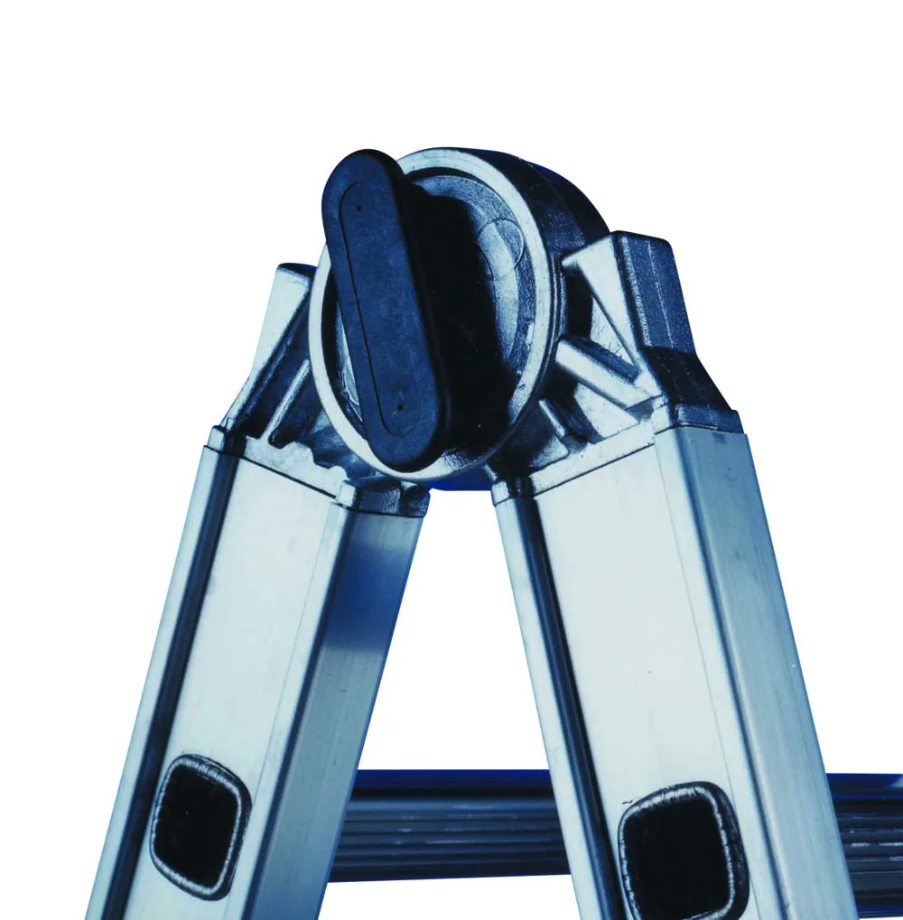 Height-adjustable aluminum telescopic ladder with 2 x 6 steps thumbnail 3