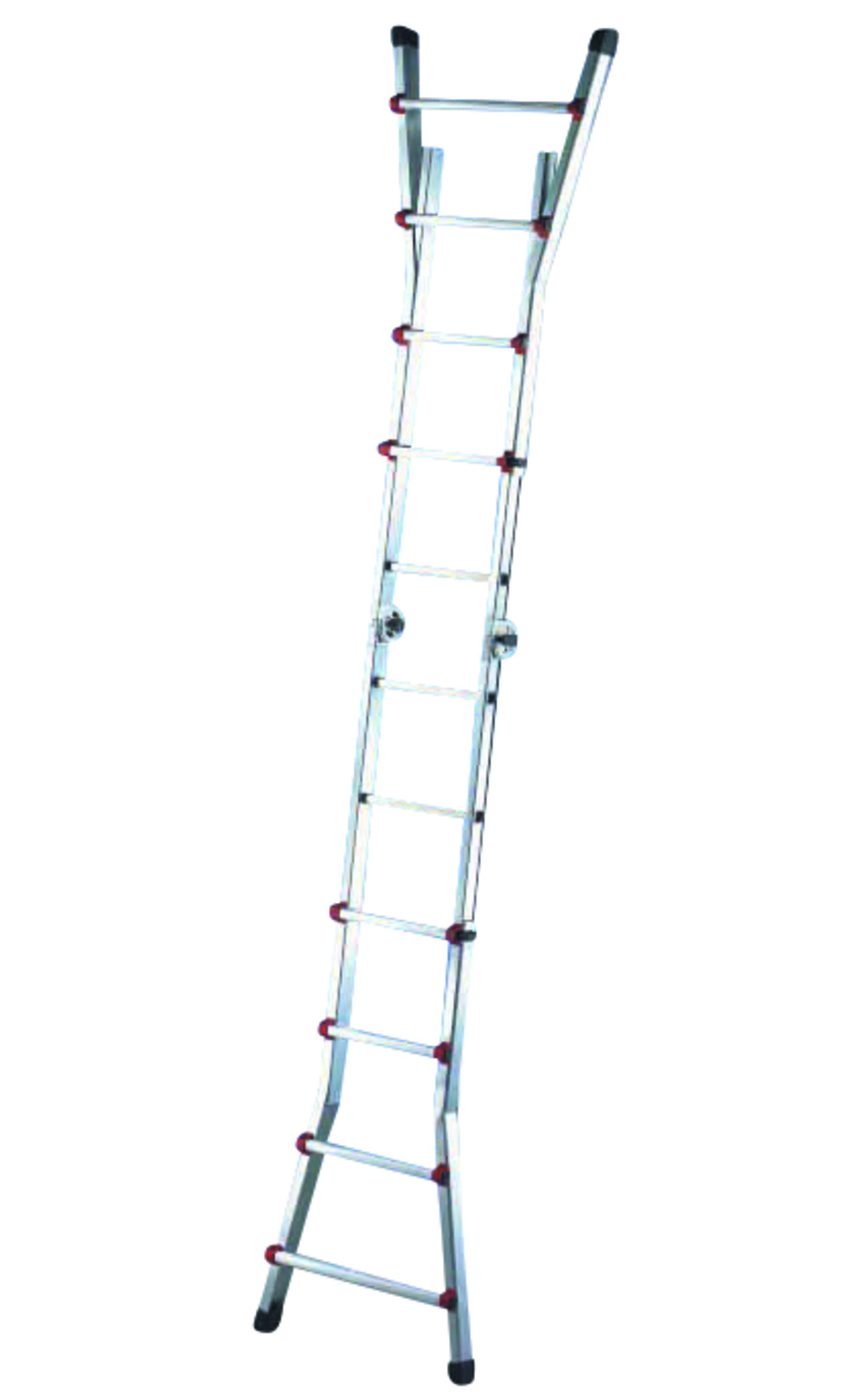 Thang nhôm telescopic điều chỉnh chiều cao với 2 x 6 bậc thumbnail 5