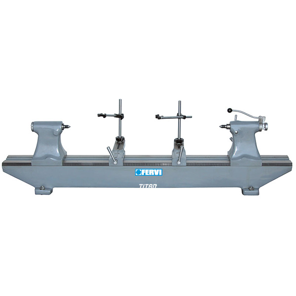 Thiết bị đo độ lệch tâm Fervi A019 từ gang, hai chân đế đồng hồ