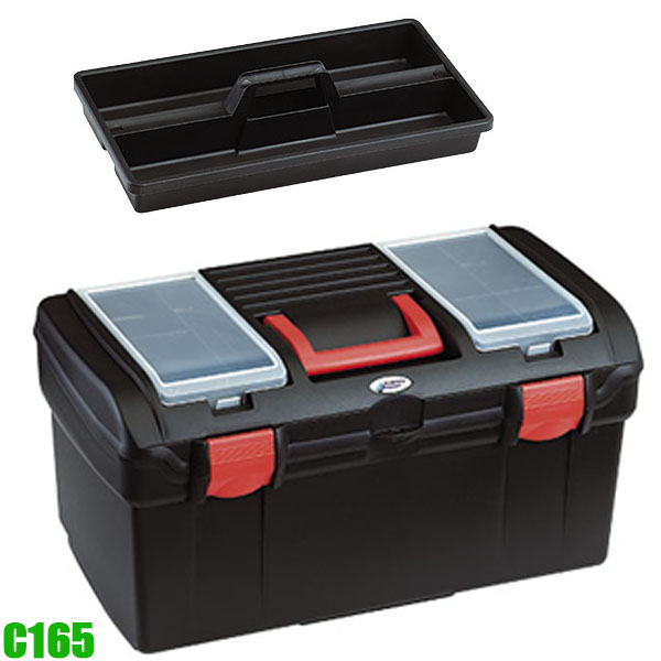 Thùng đồ nghề nhựa xách tay 514 x 225 x 260mm Fervi C165