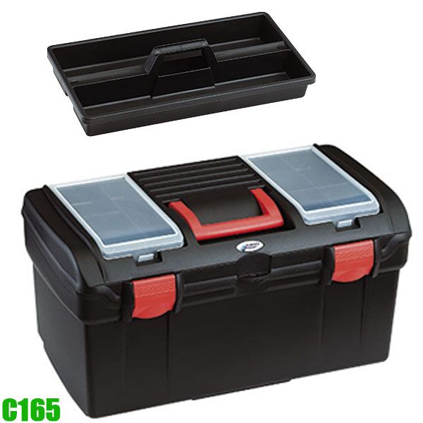 Thùng đồ nghề nhựa xách tay 514 x 225 x 260mm Fervi C165