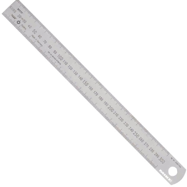 Thước lá inox 300mm, vạch chia khắc laser