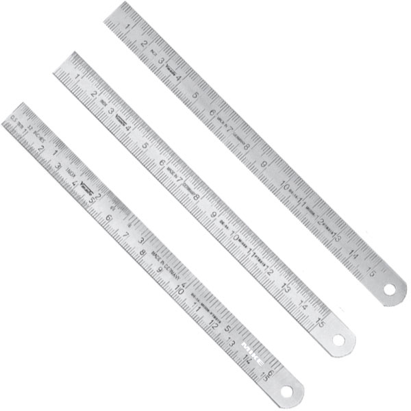 Thước lá inox 300mm, type B, vạch chia khắc axit