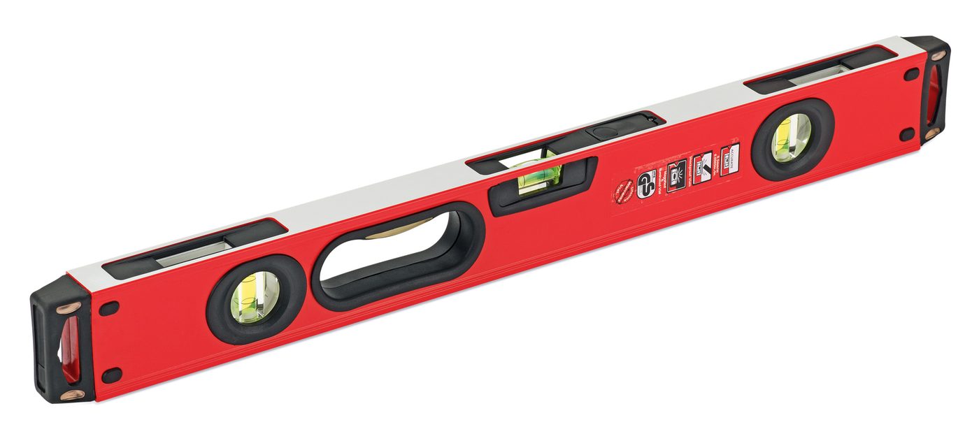 Professional spirit level made of light metal