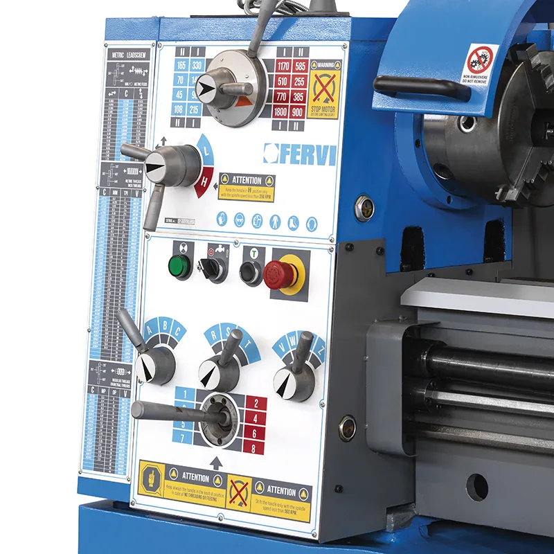 Máy tiện vạn năng FERVI T074-400V3A, hiển thị số 3 trục, chống tâm 1000 mm thumbnail 2