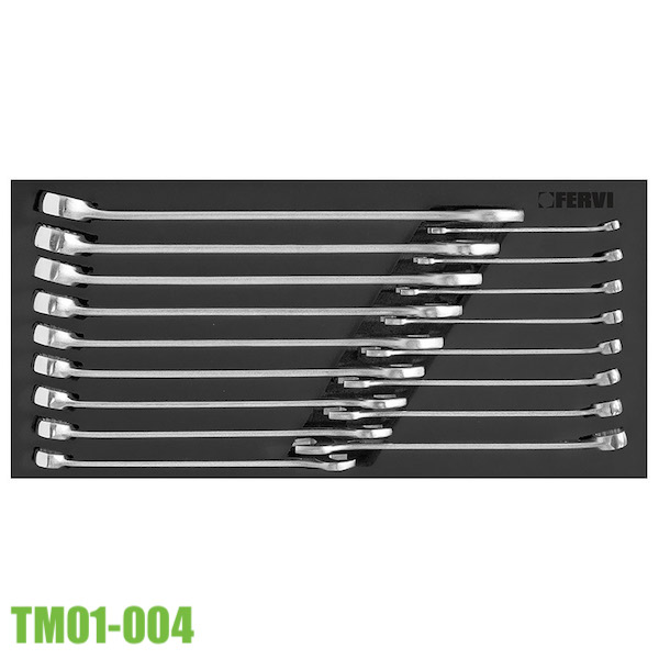 Bộ cờ lê vòng miệng TM01-004, 17 chi tiết từ 6 đến 22mm cho tủ đồ nghề