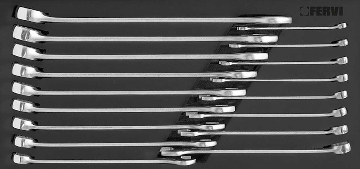 Bộ cờ lê vòng miệng 17 chi tiết từ 6 đến 22mm FERVI