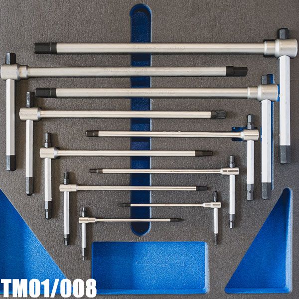 Bộ lục giác chữ T trượt FERVI TM01/008, 11 chi tiết 2-14mm