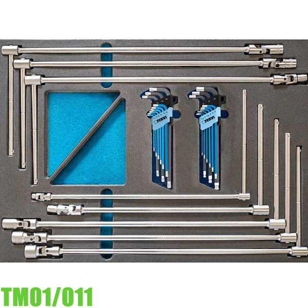 Bộ đồ nghề TM01/011, 26 chi tiết, tay vặn chữ T và lục giác