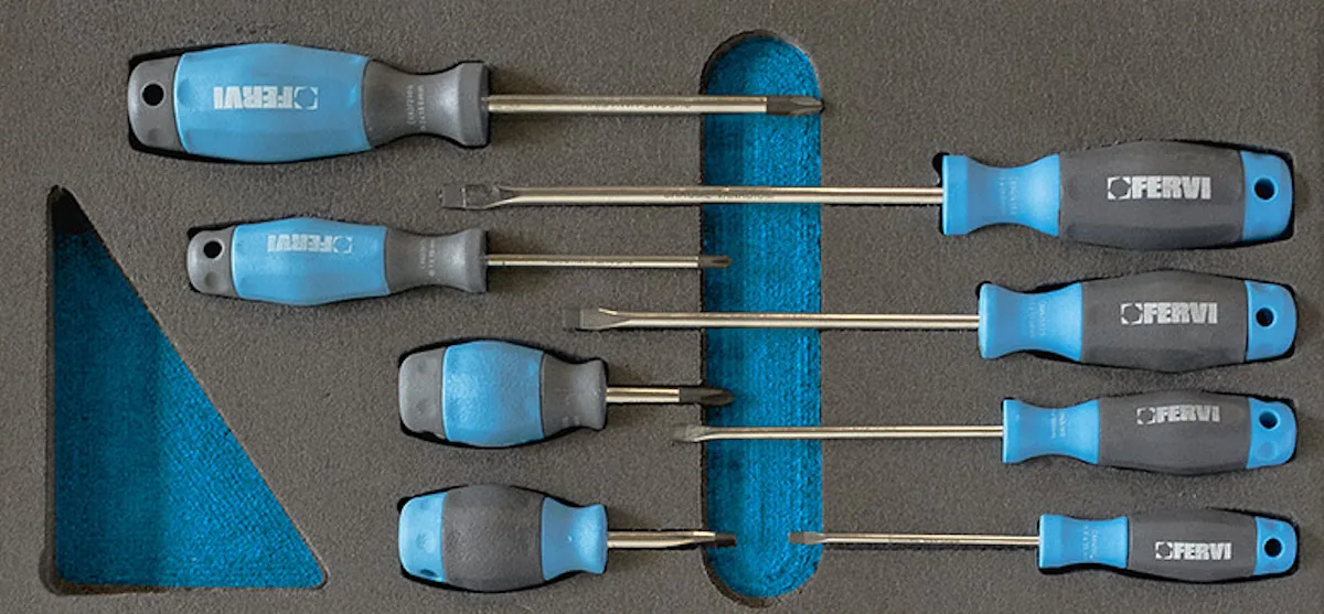 Bộ tua vít 8 cây cho tủ đồ nghề gồm vít dẹt, bake
