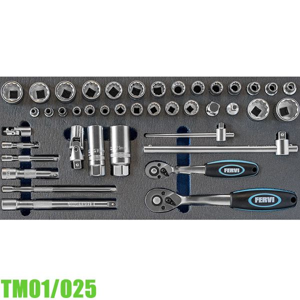 Bộ tuýp 42 chi tiết TM01/025, 4-22mm, vuông 1/4", 3/4"