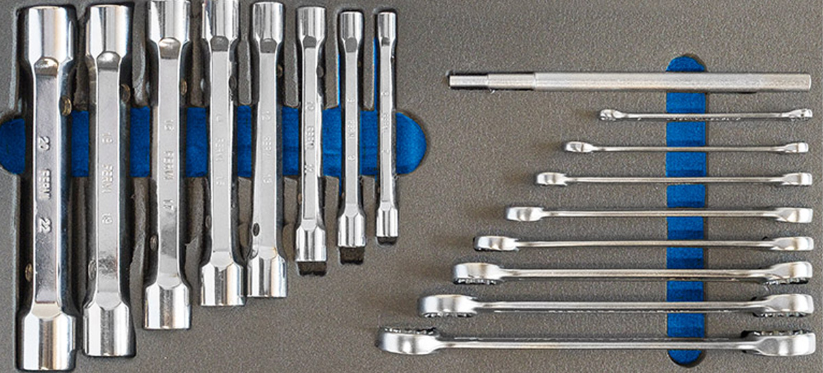 TM01/036 Bộ cờ lê 17 món cho tủ dụng cụ