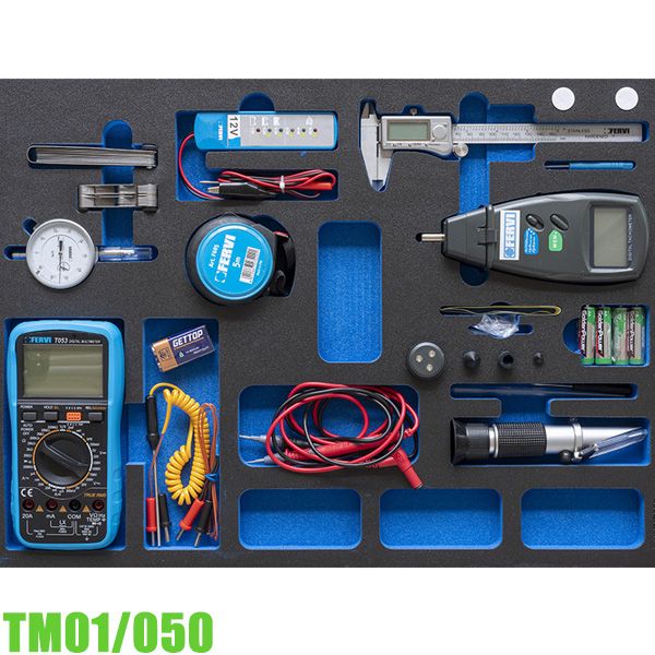 Bộ thiết bị đo TM01/050, 9 chi tiết cho tủ đồ nghề FERVI Italia