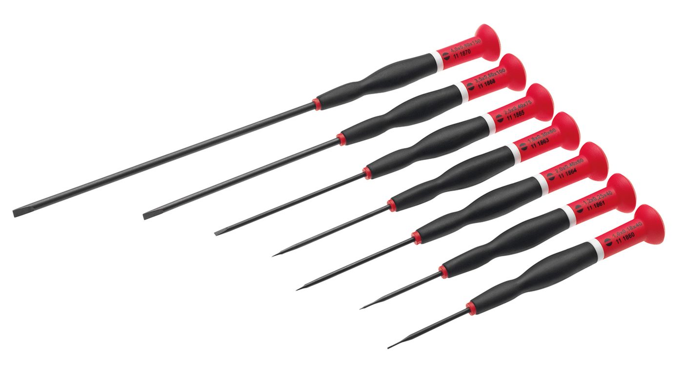 Bộ tô vít điện tử 7 món, đầu dẹt