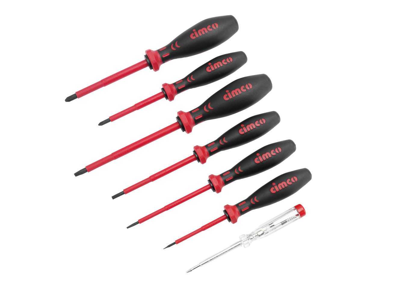 Bộ tô vít điện VDE, 7 món, dẹt + PZ