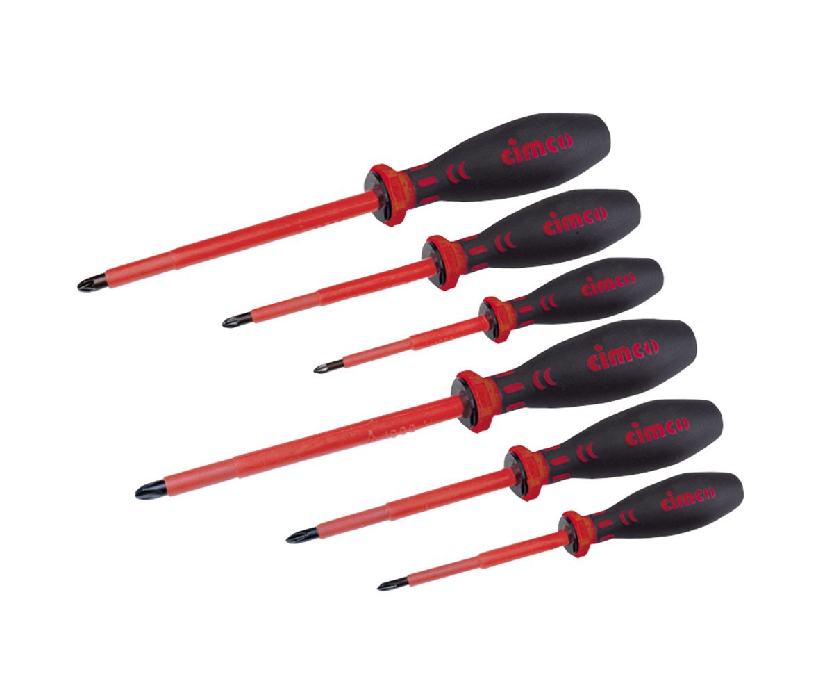 Bộ tô vít rãnh chéo VDE 1.000 V, 6 món