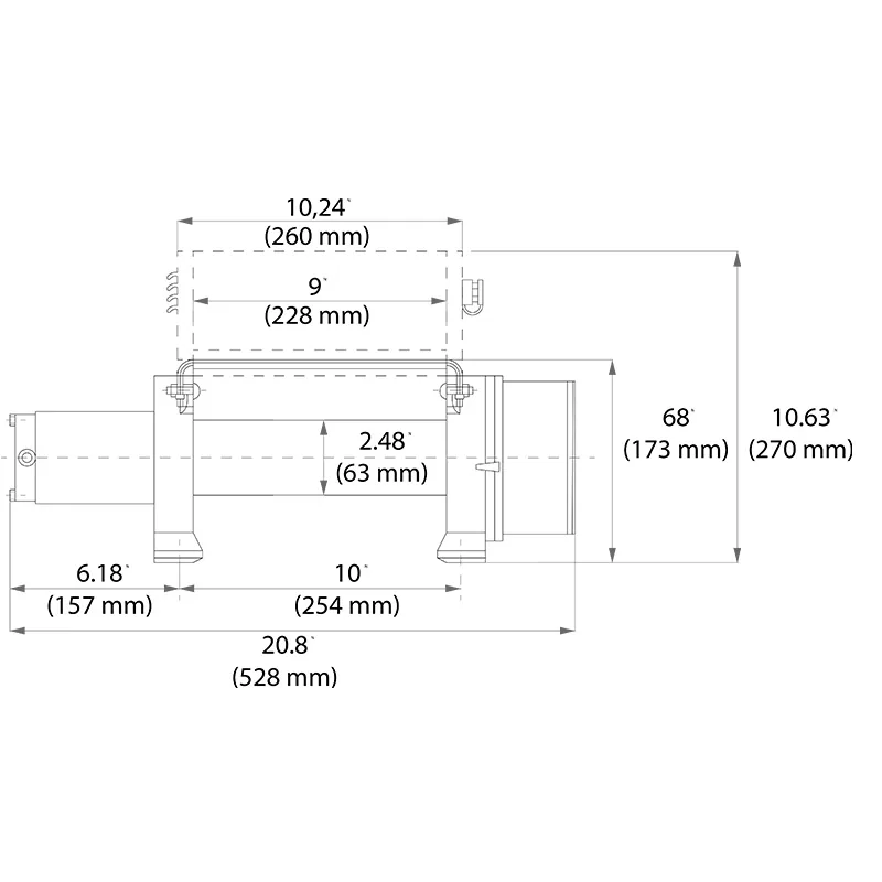 Tời điện 12V tải trong 2720 kg, sử dụng dòng một chiều FERVI 0630/2720 thumbnail 2