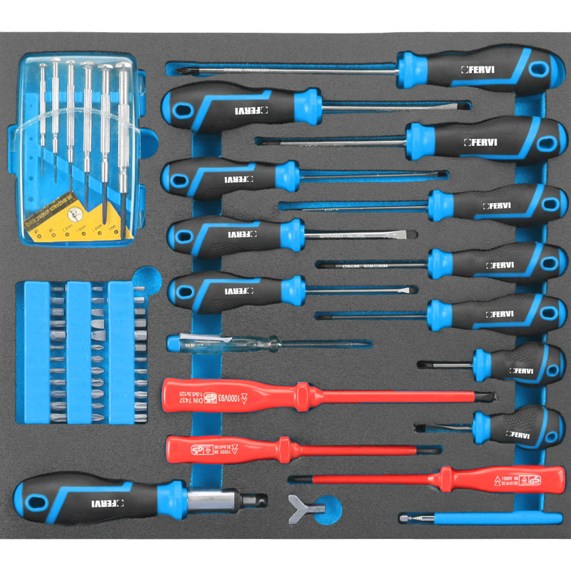 Tủ đồ nghề FERVI C960C3C gồm 7 ngăn, 235 dụng cụ thumbnail 4