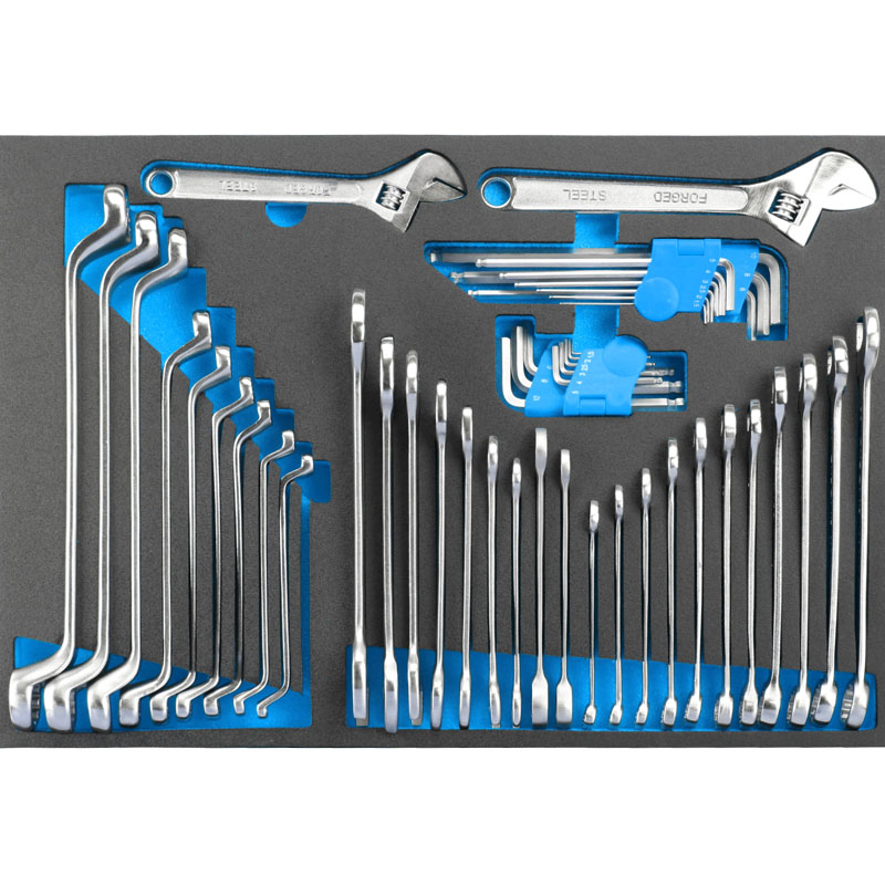 Cờ lê mỏ lết các loại và lục giác cho tủ dụng cụ đồ nghề FERVI C960C