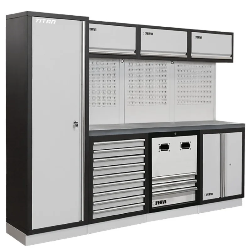Tủ dụng cụ FERVI A008U gồm 4 module lắp ghép, mặt bàn inox.