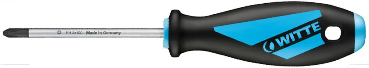 Tua vít bake 53030, lưỡi dài thân tròn cán nhựa, PH0-PH4 chuẩn ISO 8764