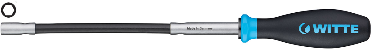 98800 Tua vít đầu tuýp lục giác thân dẻo 5-10mm và 1/4 inch Pro WITTE