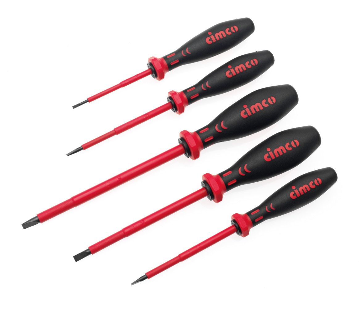 Bộ tua vít dẹt 1,000 V VDE, 5 món