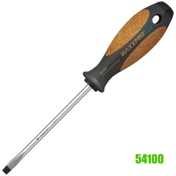 Tua vít dẹt 54100, cán vỏ gỗ sồi tự nhiên MAXXPRO Nature