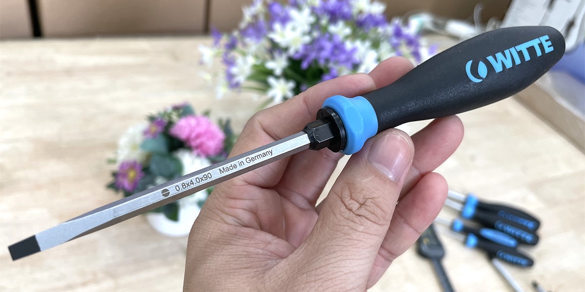 Tua vít đóng mũi dẹt thân và gốc lục giác WITTE 83800 Pro Impact