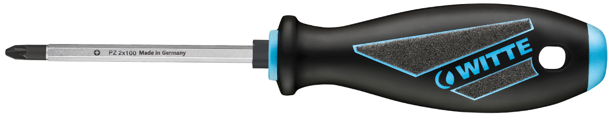 63600 Tua vít hoa thị PZ thân lục giác, cán sợi thủy tinh Witte