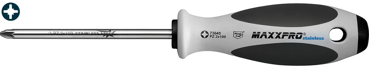 73040 Tua vít inox mũi hoa thị PZ1-PZ3, chuẩn ISO 8764 WITTE hàng Đức
