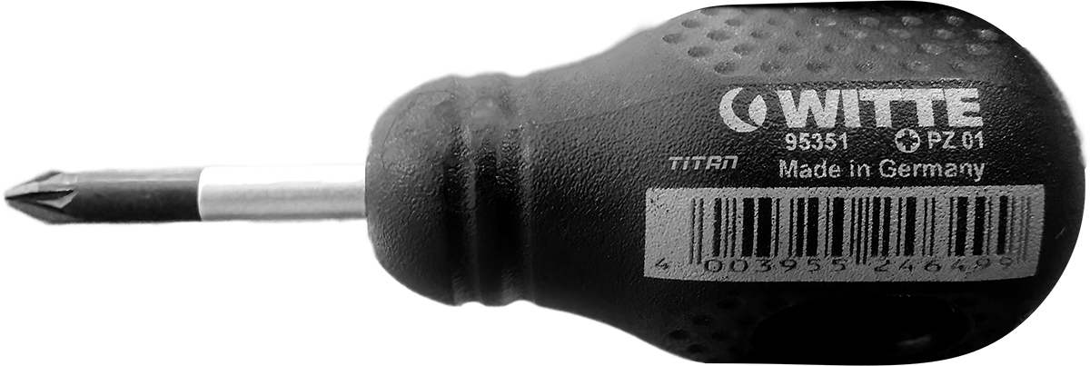 Tua vít lùn WITTE 9535, đầu hoa thị PZ, lưỡi 25mm