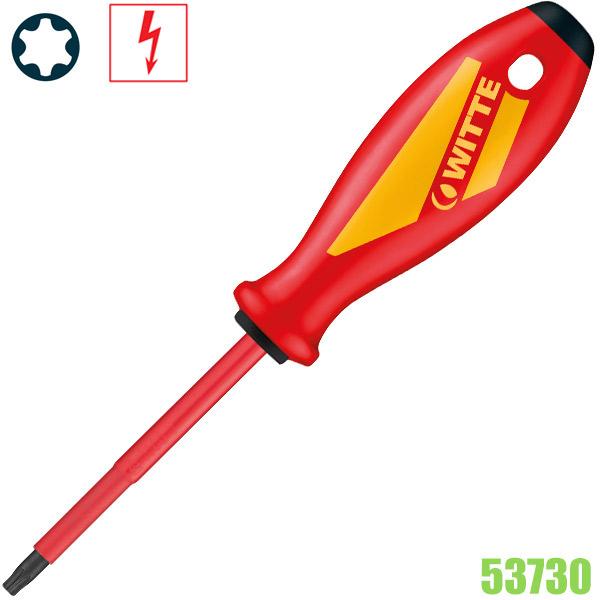 Tua vít sao Torx cách điện VDE 1000V 53730, size T10-T45 Maxx WITTE