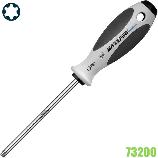 Tua vít sao bằng inox 73200, từ T10-T40, cán nhựa đúc WITTE hàng Đức