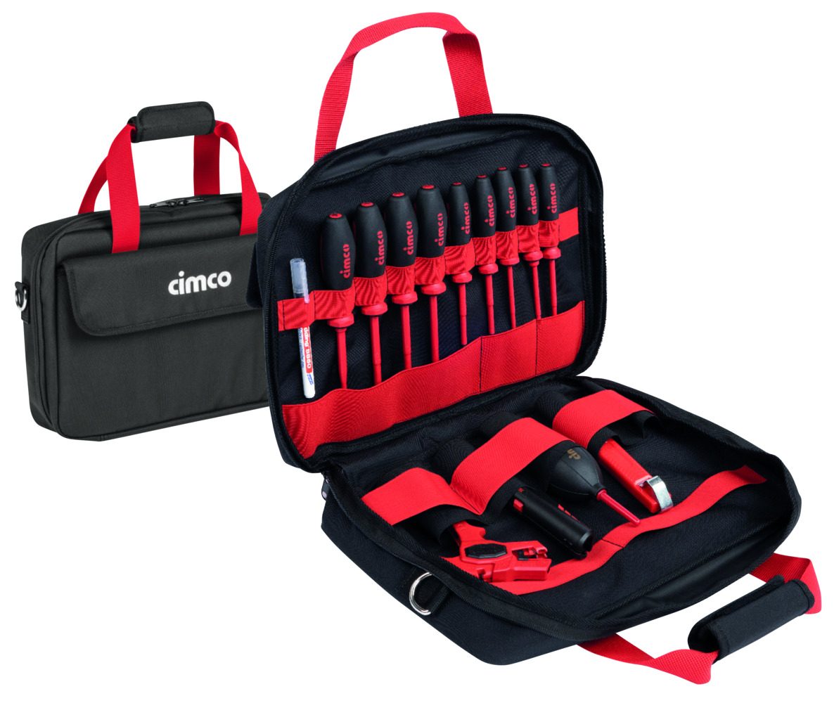 Túi dụng cụ và laptop trang bị đầy đủ