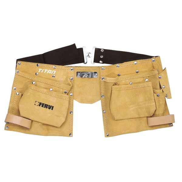 Túi đồ nghề FERVI 0264 bằng da đeo thắt lưng, nhập từ Italia