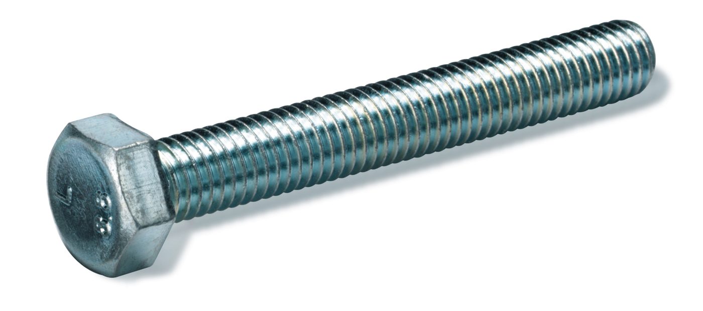 Vít lục giác máy, ren đến đầu, thép mạ kẽm, M5 x 25 mm