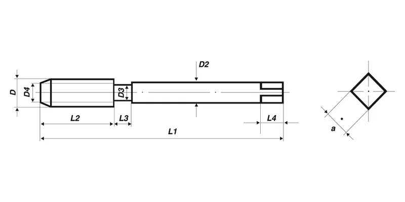 standard TwinBox Mũi taro máy + Twist Drill, DIN 371, HSS-E, M 5 x 0.8