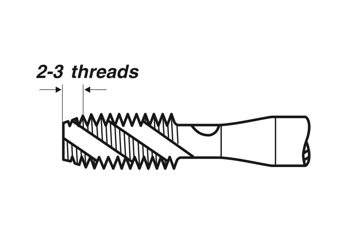 Mũi taro máy DIN 376 Form C 35° Spiral Flute HSSE - M 8 x 1.25