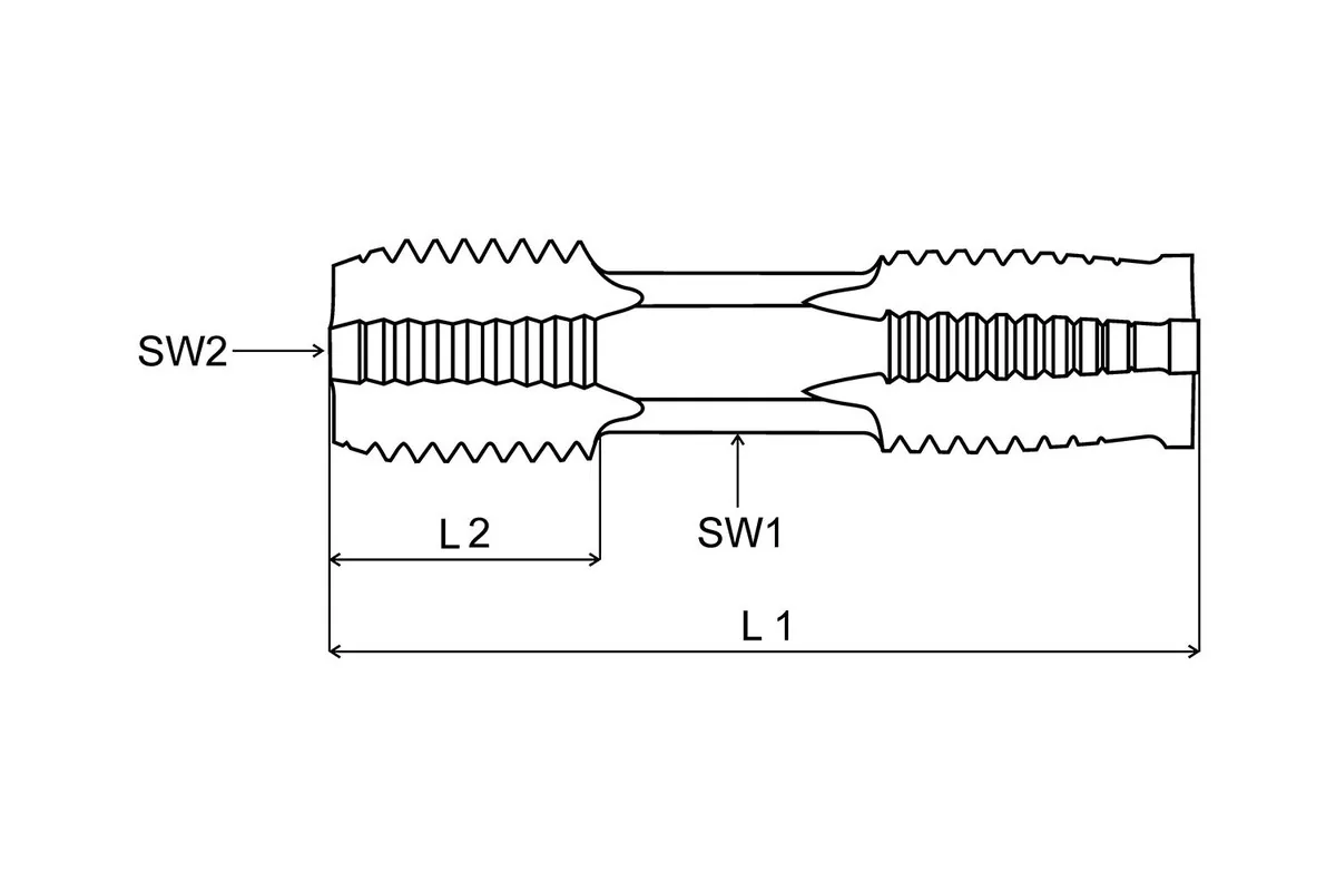 HexTap Type DS - Double ended tap, Multi-Drive Form C HSS-G - M 35 x 1.5