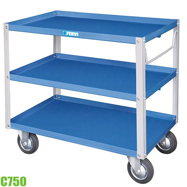 Xe đẩy 3 tầng C750, kích thước 940x600x870h mm tải trọng 200kg