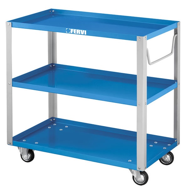 Xe đẩy hàng 3 tầng FERVI C650, kích thước 800x450x800mm