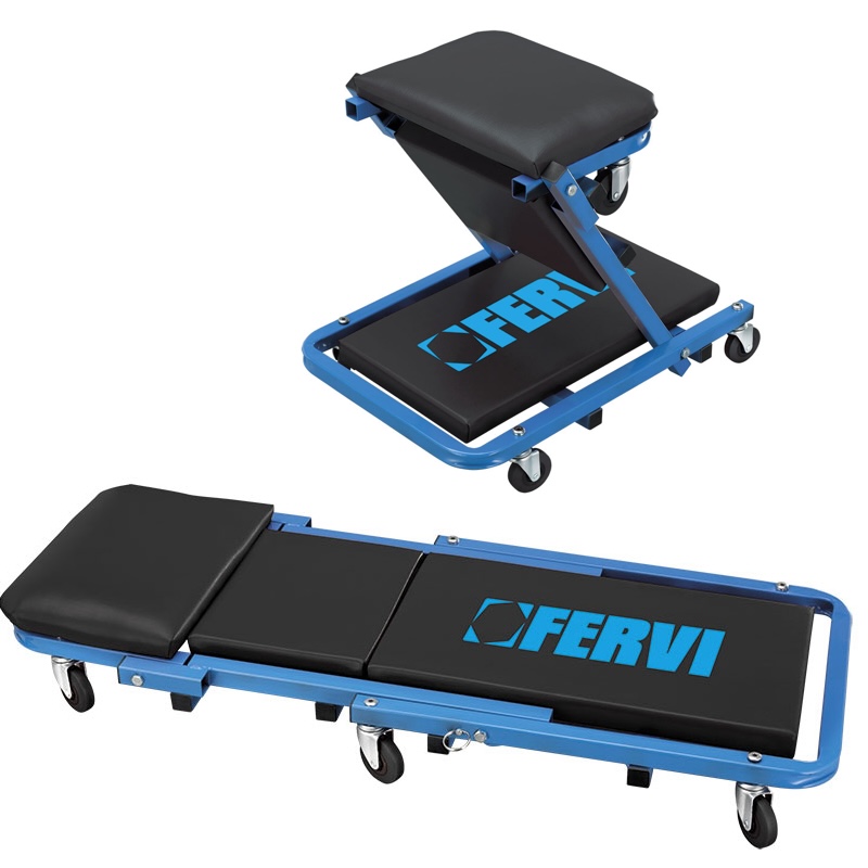 Xe ghế FERVI 0645/SS giường nằm sửa chữa gầm 2 trong 1