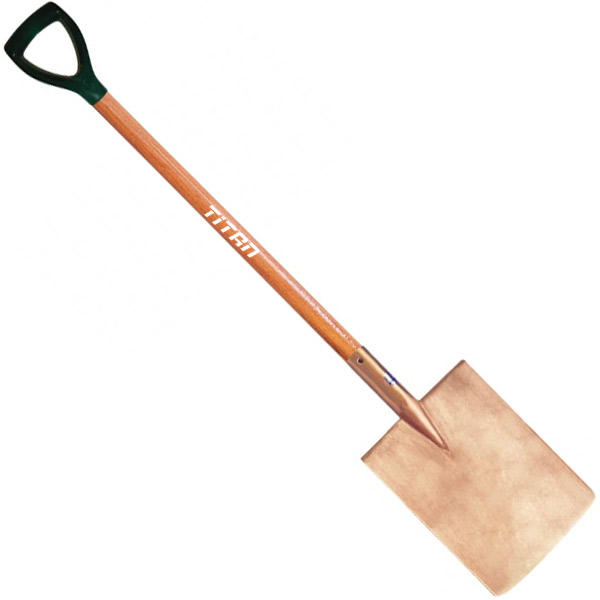 Xẻng bằng cán gỗ T201ACB, vật liệu Cu-Be chống cháy nổ